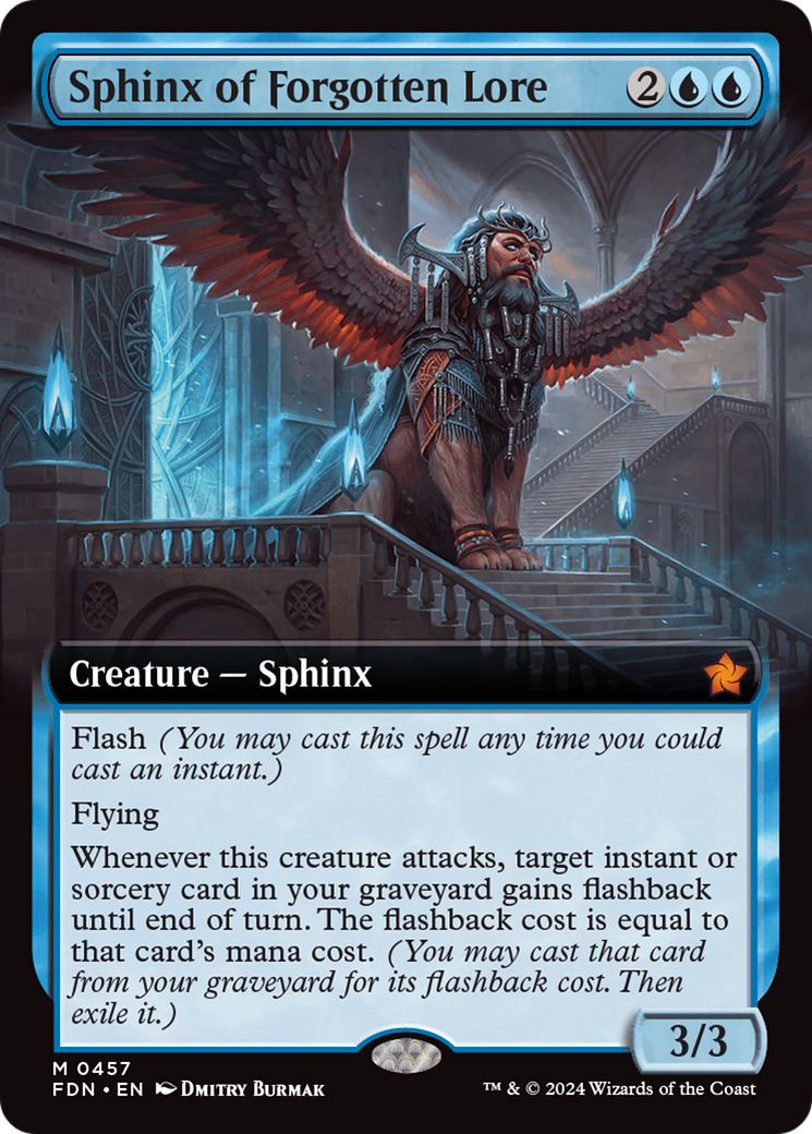 Sphinx of Forgotten Lore (Extended Art) [Foundations] - Trinity Hobby