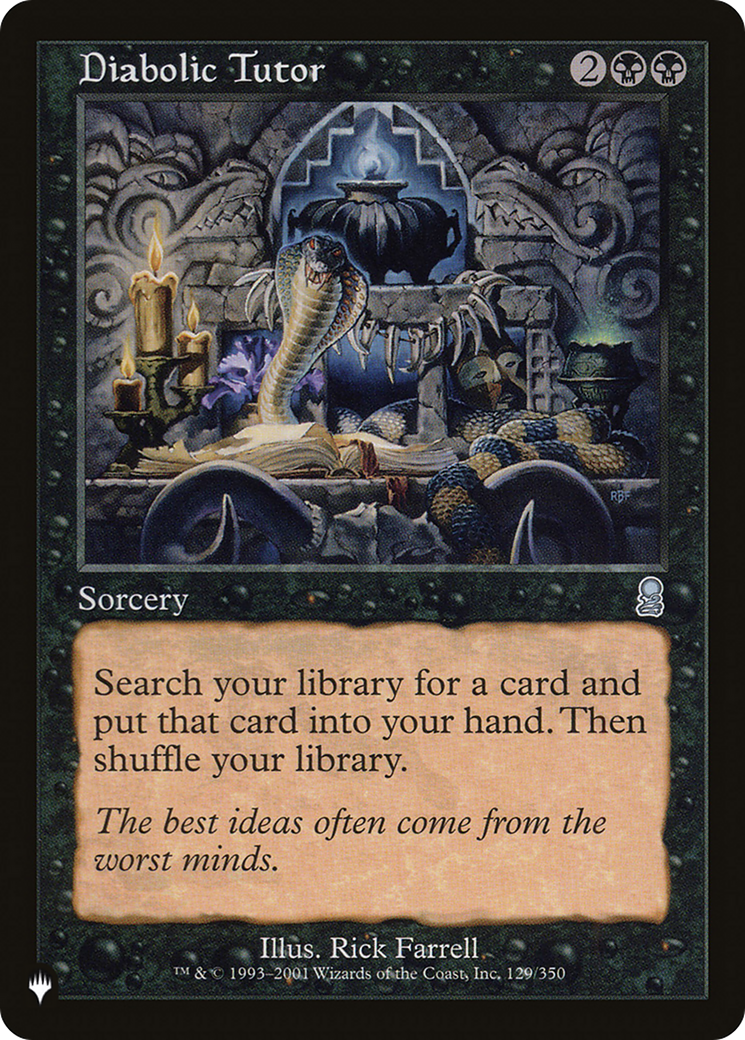 Diabolic Tutor [The List] - Trinity Hobby
