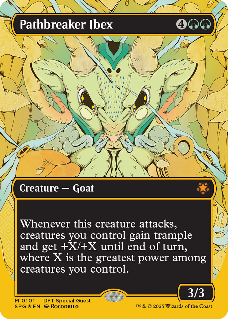 Pathbreaker Ibex (Borderless) (First-Place Foil) [Aetherdrift Special Guests] - Trinity Hobby