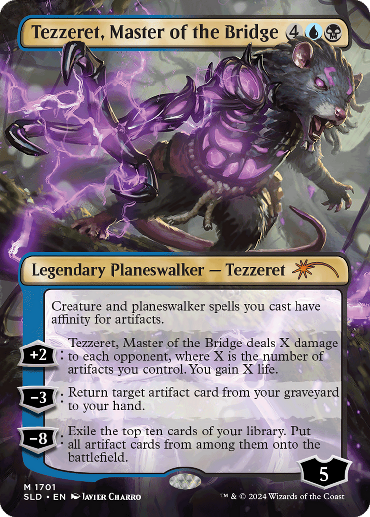 Tezzeret, Master of the Bridge  [Foil]  (SLD-1701) - [Secret Lair Drop] (Borderless) - Trinity Hobby