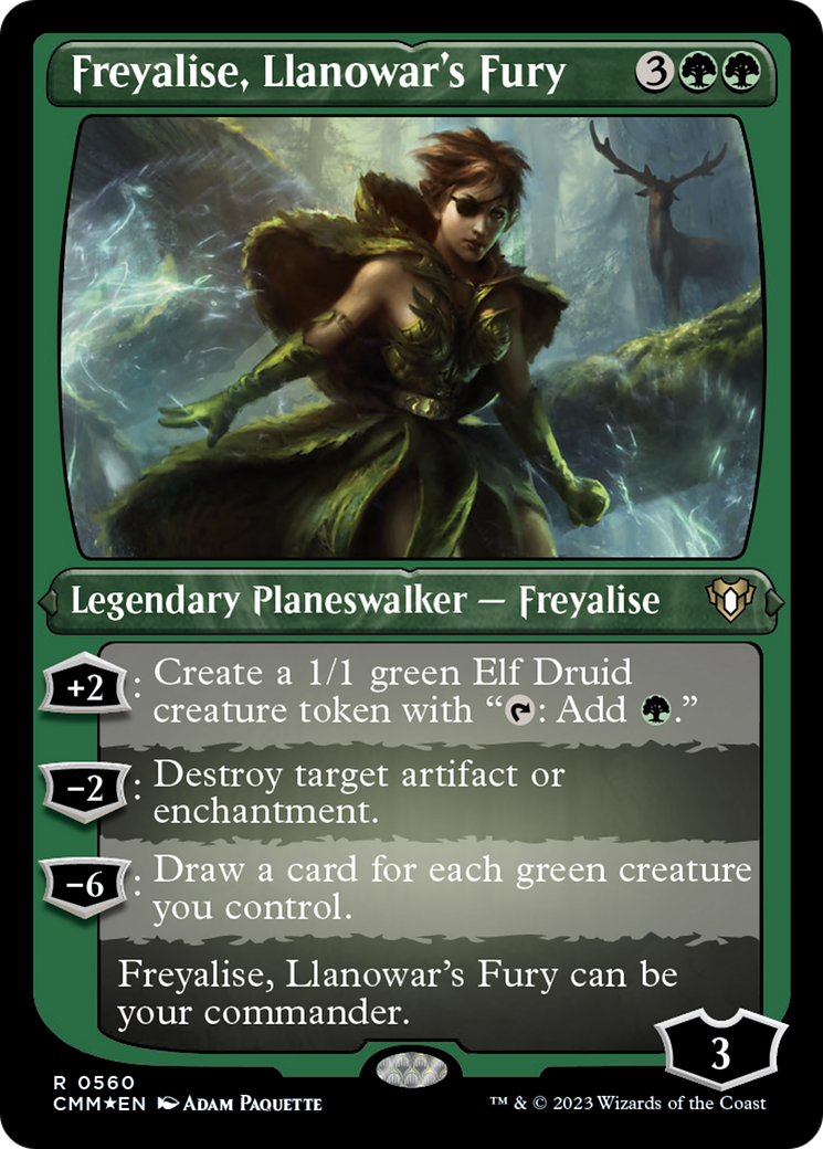 Freyalise, Llanowar's Fury (Foil Etched) [Commander Masters] - Trinity Hobby