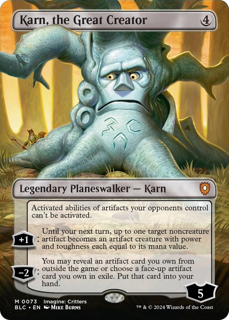 Karn, the Great Creator (Borderless) [Bloomburrow Commander] - Trinity Hobby