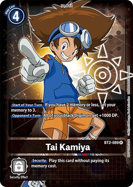 Tai Kamiya [BT2-089] (Official Tournament Pack Vol.3) [Release Special Booster Promos] - Trinity Hobby