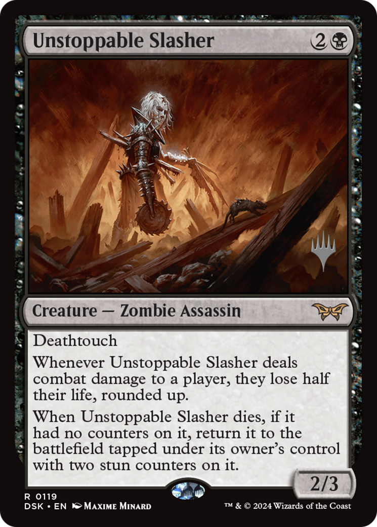 Unstoppable Slasher (0119) (Promo Pack) [Duskmourn: House of Horror Promos] - Trinity Hobby