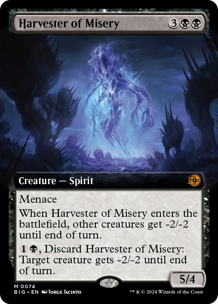 Harvester of Misery (Extended Art) [Outlaws of Thunder Junction: The Big Score] - Trinity Hobby