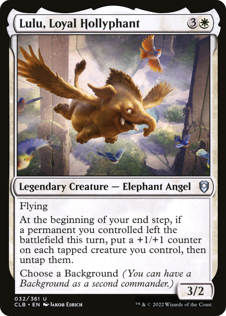 Lulu, Loyal Hollyphant  [Foil]  (CLB-032) - [Commander Legends: Battle for Baldur's Gate]