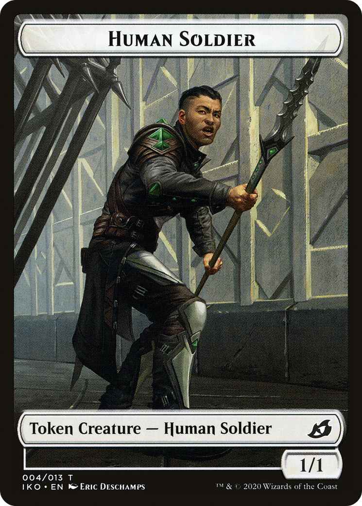 Human Soldier  [Foil]  (IKO-004) - [Ikoria: Lair of Behemoths Tokens] - Trinity Hobby
