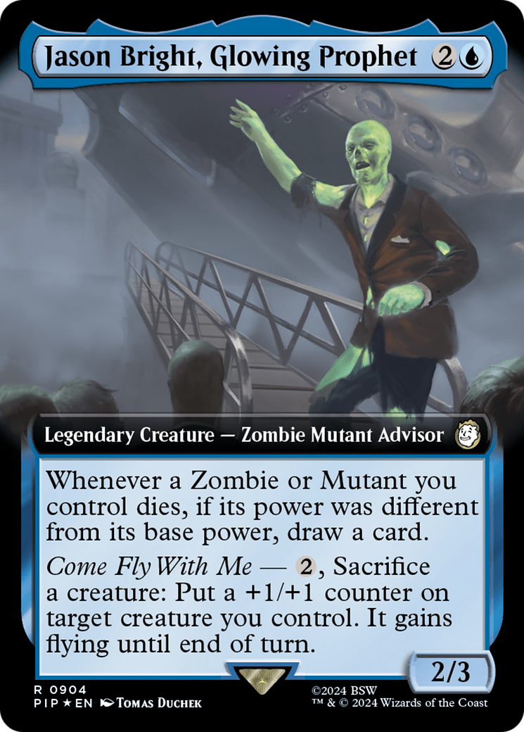 Jason Bright, Glowing Prophet (Extended Art) (Surge Foil) [Fallout] - Trinity Hobby
