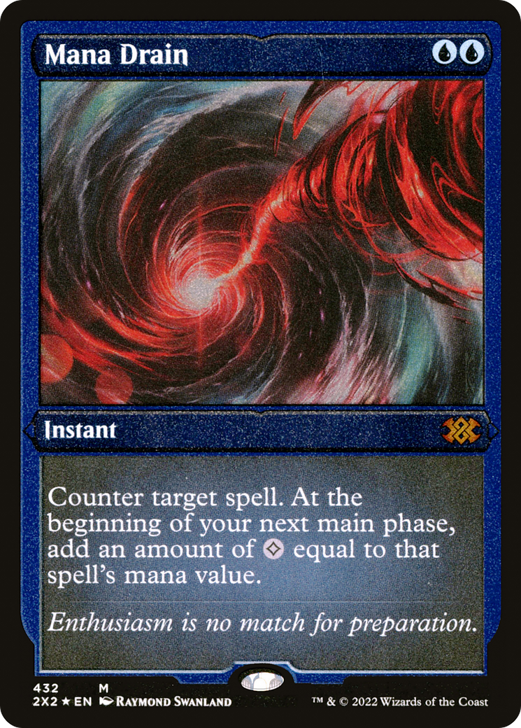 Mana Drain (Foil Etched)  [Foil]  (2X2-432) - [Double Masters 2022] - Trinity Hobby