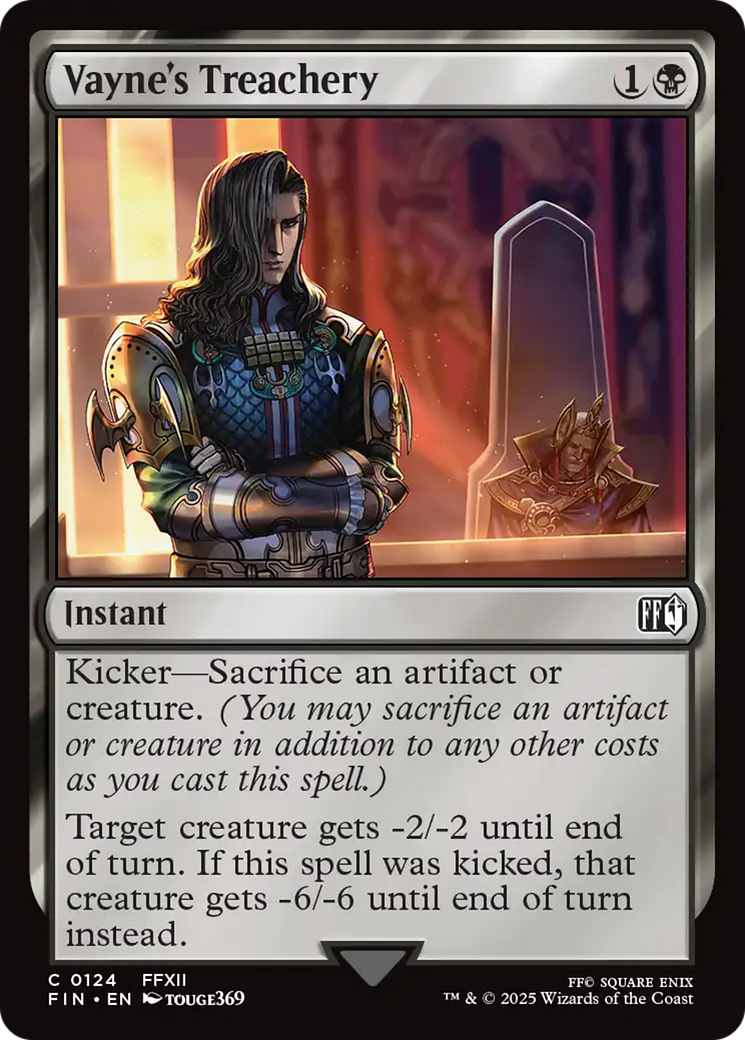 Vayne's Treachery  [Foil]  (FIN-124) - [FINAL FANTASY] - Trinity Hobby