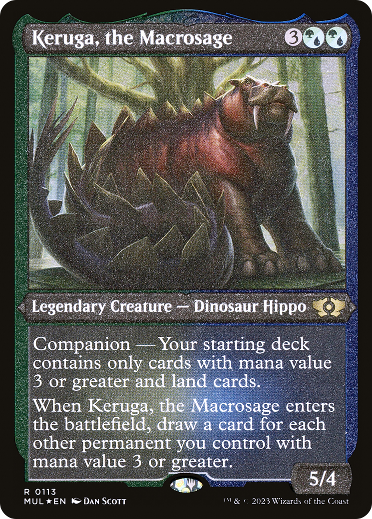 Keruga, the Macrosage (Foil Etched)  [Foil]  (MUL-113) - [Multiverse Legends]: (companion) - Trinity Hobby