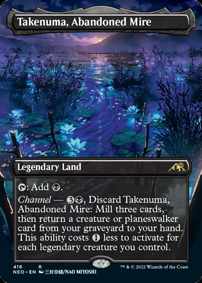 Takenuma, Abandoned Mire (Borderless Alternate Art) [Kamigawa: Neon Dynasty] - Trinity Hobby