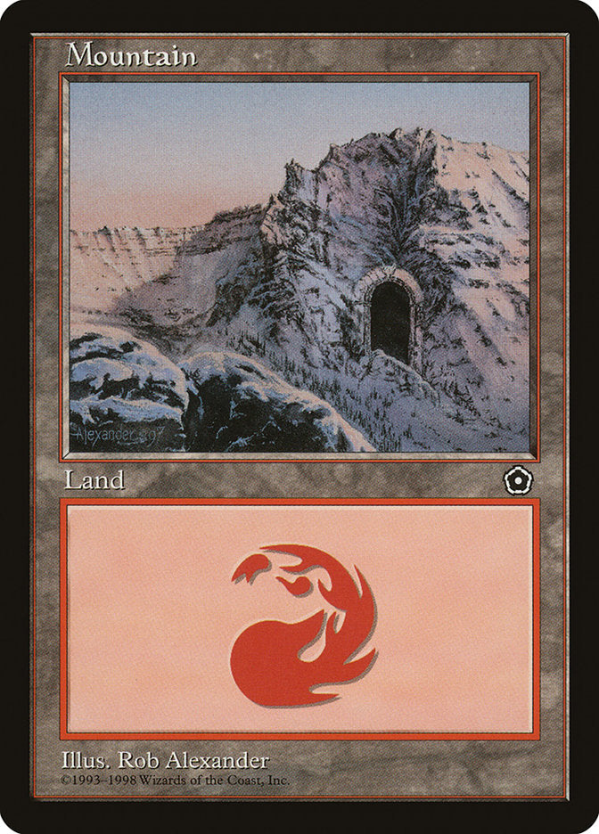 Mountain (Signature on Left / Cave on Right) [Portal Second Age] - Trinity Hobby
