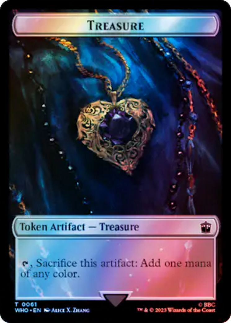 Soldier // Treasure (0061) Double-Sided Token (Surge Foil) [Doctor Who Tokens] - Trinity Hobby