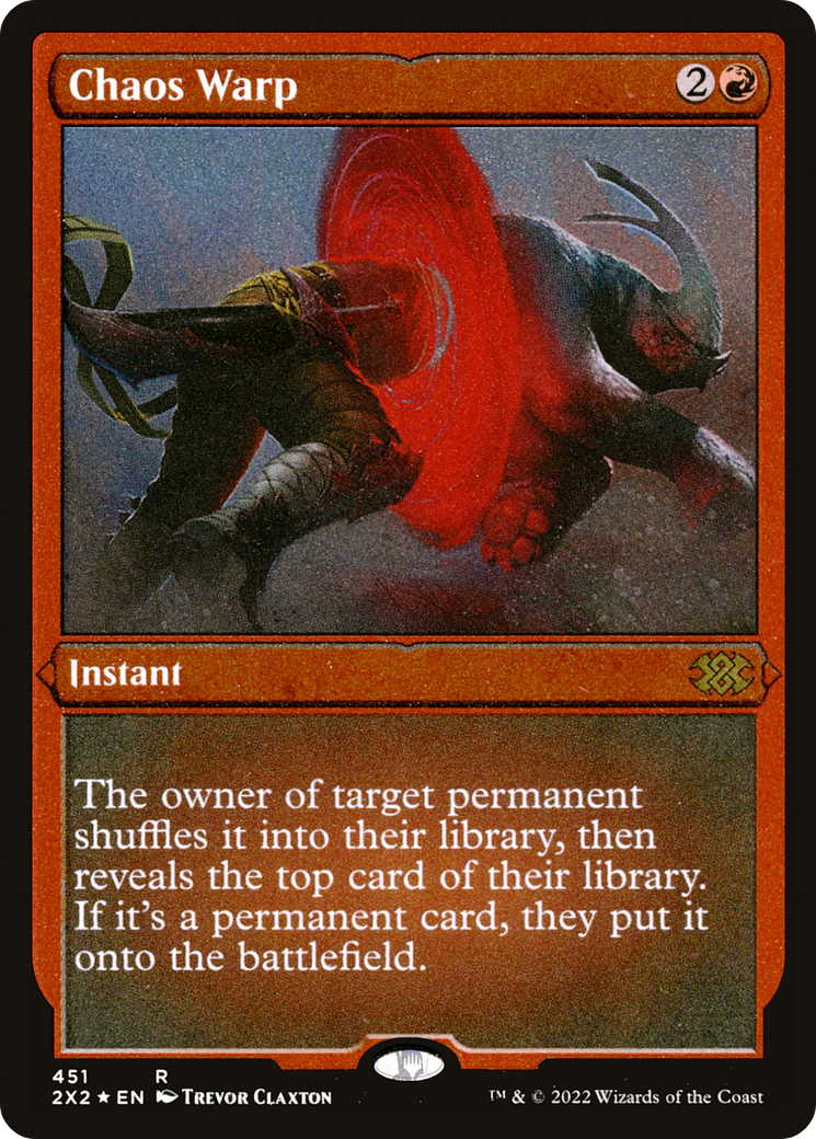 Chaos Warp (Foil Etched)  [Foil]  (2X2-451) - [Double Masters 2022] - Trinity Hobby