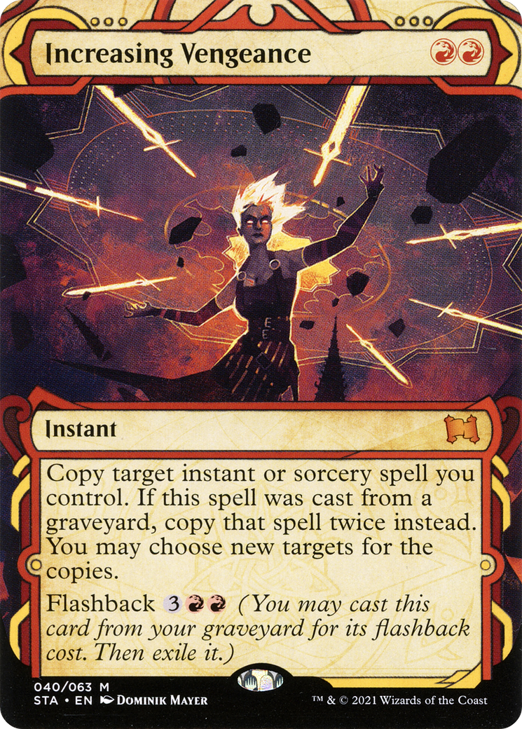 Increasing Vengeance [Etched Foil]  (STA-040) - [Strixhaven Mystical Archive]: (Showcase) (Borderless) - Trinity Hobby