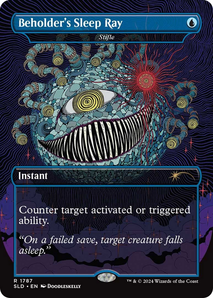 Stifle  [Foil]  (SLD-1787) - [Secret Lair Drop] / Beholder's Sleep Ray (Borderless) - Trinity Hobby