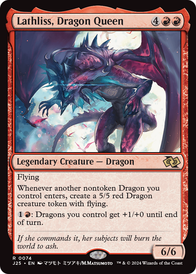 Lathliss, Dragon Queen (Anime) [Foundations Jumpstart] - Trinity Hobby