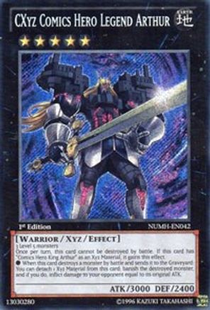 CXyz Comics Hero Legend Arthur [NUMH-EN042] Secret Rare - Trinity Hobby
