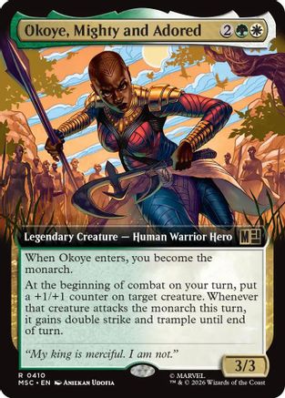 Okoye, Mighty and Adored (Extended Art)  [Foil]  (MSC-410) - [Commander: Marvel Super Heroes]