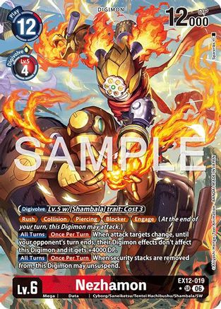 Nezhamon (Alternate Art) (EX12-019) - [Digital World Shambala] Foil