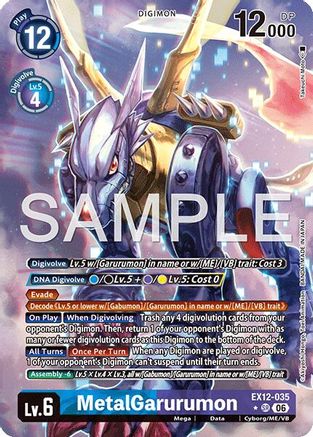 MetalGarurumon (Alternate Art) (EX12-035) - [Digital World Shambala] Foil