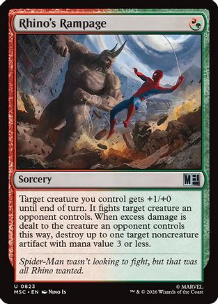 Rhino's Rampage  [Foil]  (MSC-823) - [Commander: Marvel Super Heroes]
