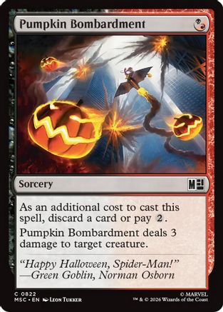 Pumpkin Bombardment  [Foil]  (MSC-822) - [Commander: Marvel Super Heroes]