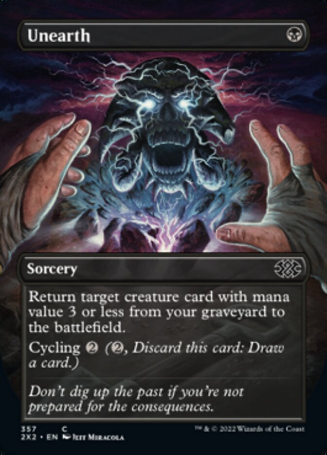 Unearth (Borderless Alternate Art) [Double Masters 2022] - Trinity Hobby
