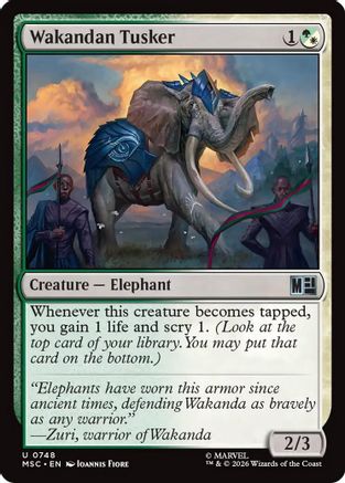 Wakandan Tusker  [Foil]  (MSC-748) - [Commander: Marvel Super Heroes]