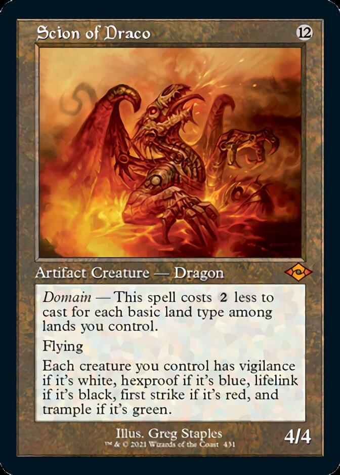 Scion of Draco (Retro Foil Etched) [Modern Horizons 2] - Trinity Hobby