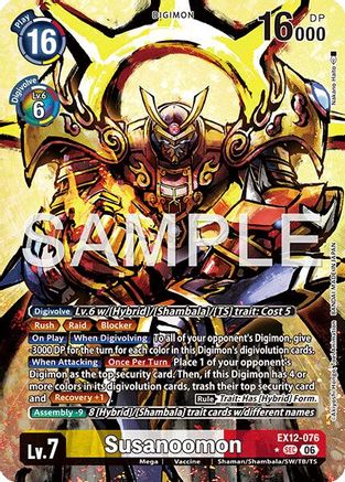 Susanoomon (Alternate Art) (EX12-076) - [Digital World Shambala] Foil