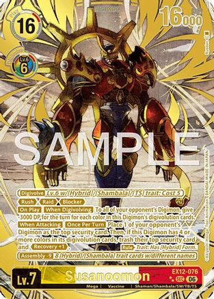 Susanoomon (Rare Pull) (EX12-076) - [Digital World Shambala] Foil
