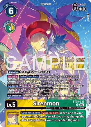 Sirenmon (Regionals 26-27 Season 2 Finalist) (BT25-039) - [Dual Revolution] Foil