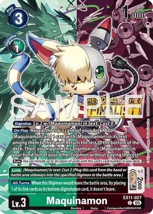 Maquinamon (Regionals 26-27 Season 2 Finalist) (EX11-027) - [Dawn of Liberator] Foil