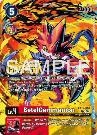 BetelGammamon (Regionals 26-27 Season 2 Finalist) (EX12-013) - [Digital World Shambala] Foil