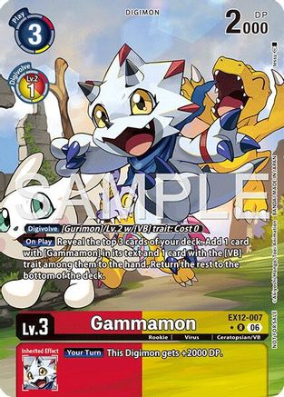 Gammamon (Box Topper) (EX12-007) - [Digital World Shambala] Foil