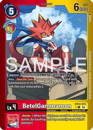 BetelGammamon (Limited Foil) (EX12-013) - [Digital World Shambala] Foil