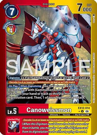 Canoweissmon (Limited Foil) (EX12-014) - [Digital World Shambala] Foil