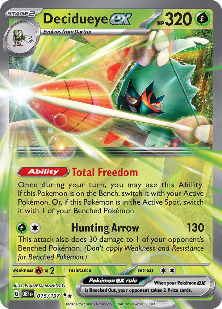 Decidueye ex (015/197) [Écarlate et Violet : Flammes d'Obsidienne] 