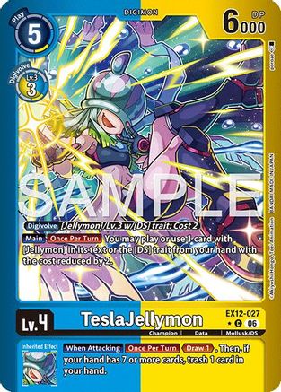 TeslaJellymon (Limited Foil) (EX12-027) - [Digital World Shambala] Foil