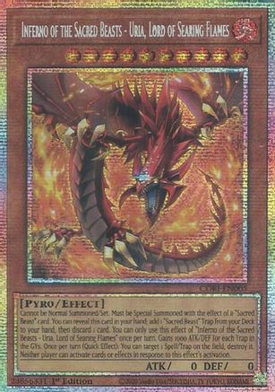 Inferno of the Sacred Beasts - Uria, Lord of Searing Flames (Starlight Rare) [CORI-EN005] - Chaos Origins 1st Edition - Starlight Rare
