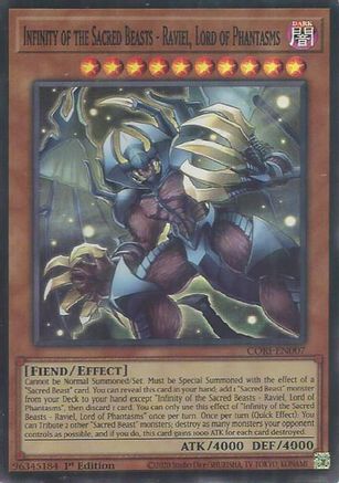 Infinity of the Sacred Beasts - Raviel, Lord of Phantasms [CORI-EN007] - Chaos Origins 1st Edition - Super Rare