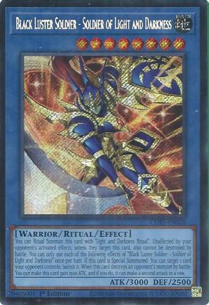 Black Luster Soldier - Soldier of Light and Darkness (Secret Rare) [CORI-EN028] - Chaos Origins 1st Edition - Secret Rare