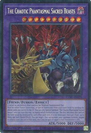 The Chaotic Phantasmal Sacred Beasts (Secret Rare) [CORI-EN029] - Chaos Origins 1st Edition - Secret Rare