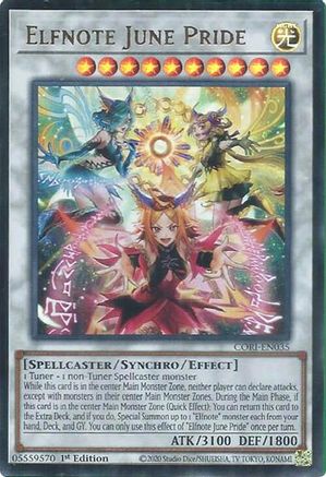 Elfnote June Pride [CORI-EN035] - Chaos Origins 1st Edition - Ultra Rare