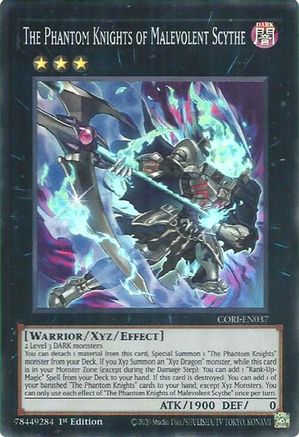 The Phantom Knights of Malevolent Scythe [CORI-EN037] - Chaos Origins 1st Edition - Super Rare