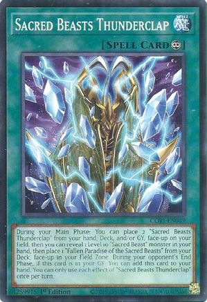 Sacred Beasts Thunderclap [CORI-EN049] - Chaos Origins 1st Edition - Common / Short Print
