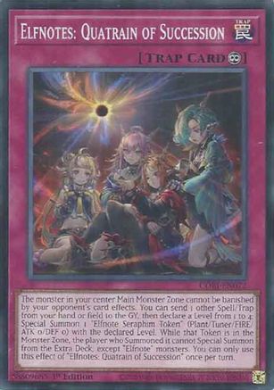 Elfnotes: Quatrain of Succession [CORI-EN072] - Chaos Origins 1st Edition - Common / Short Print