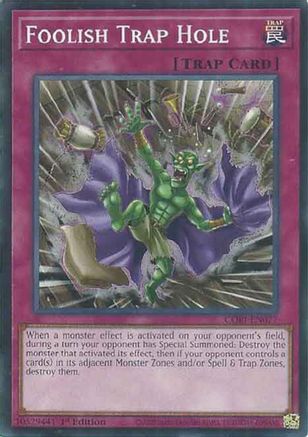 Foolish Trap Hole [CORI-EN077] - Chaos Origins 1st Edition - Common / Short Print